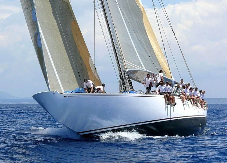 a group of people on a sailboat aboard RANGER Yacht for Sale
