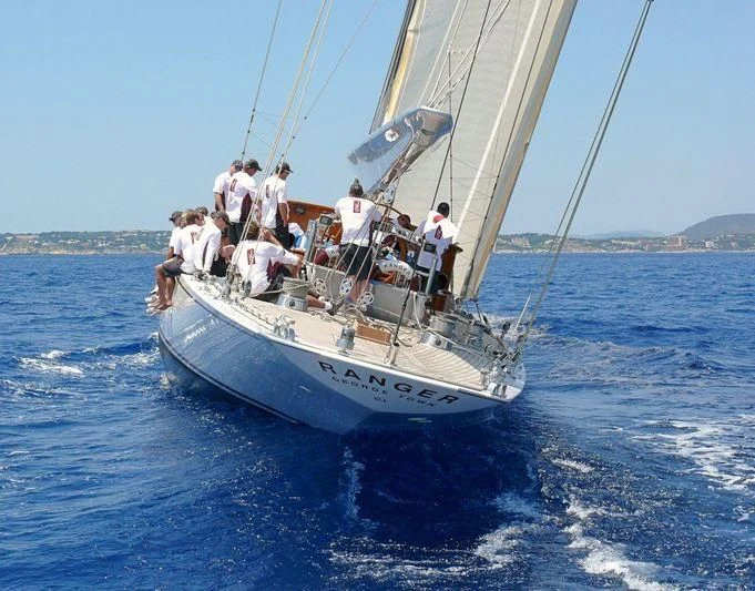 a group of people on a sailboat aboard RANGER Yacht for Sale
