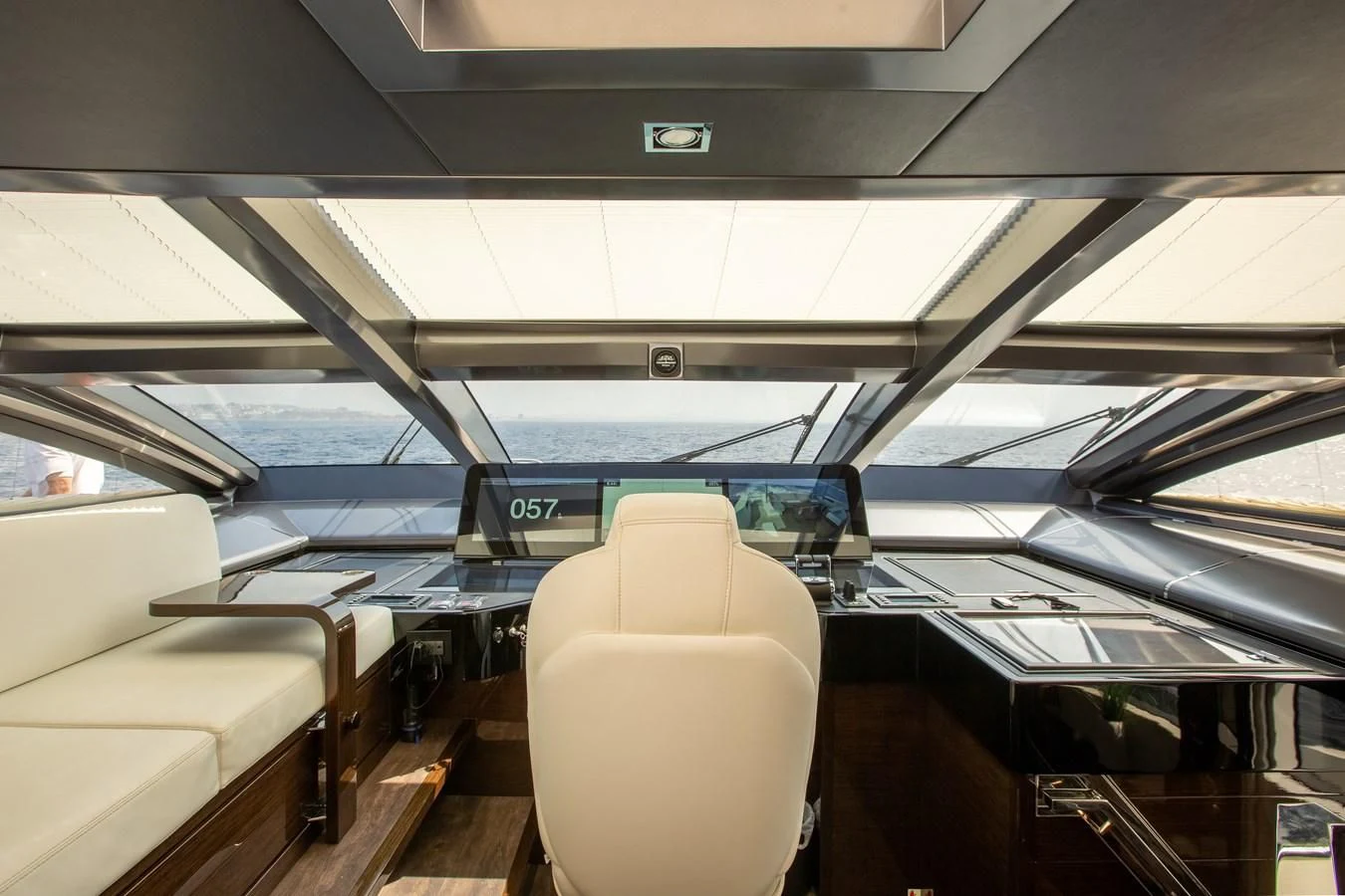 inside of a car aboard THETIS Yacht for Sale