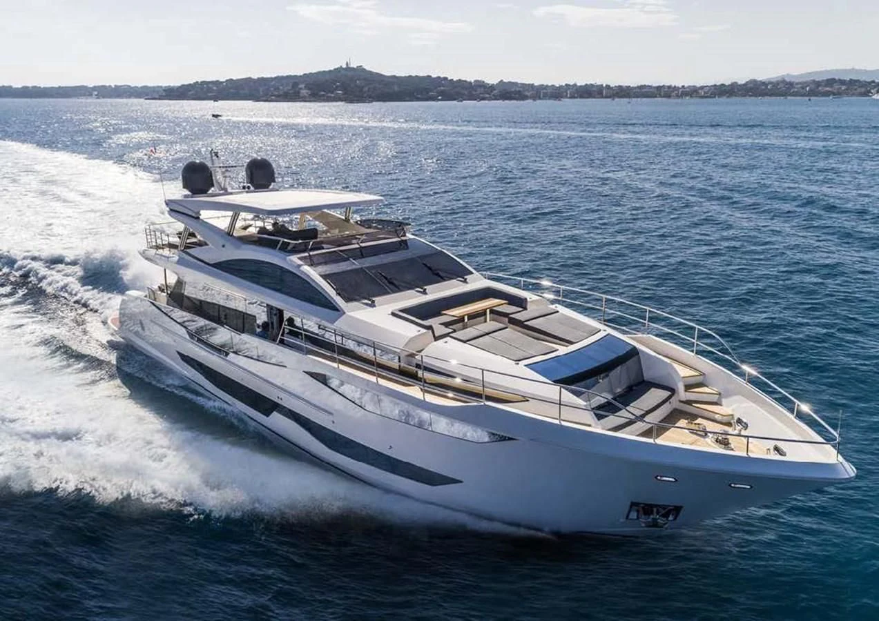 a boat on the water aboard THETIS Yacht for Sale