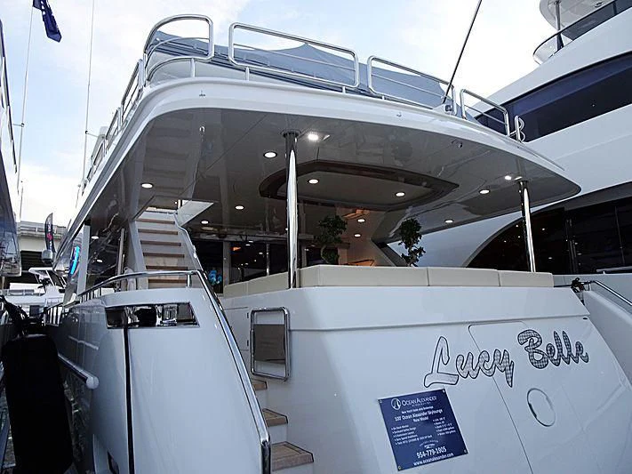 a boat with a deck and a railing aboard PALADIN Yacht for Sale