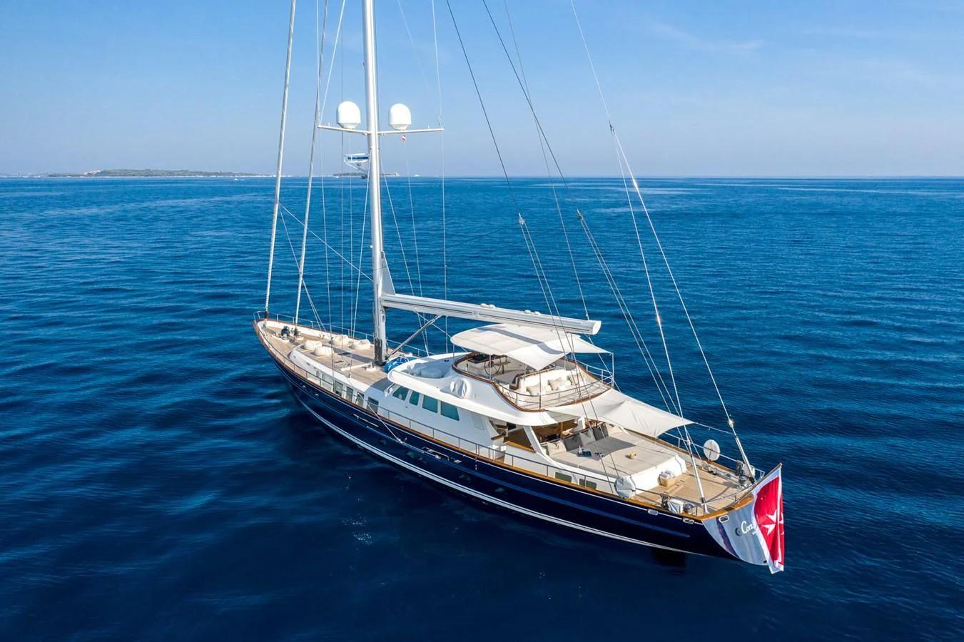 a boat in the water aboard AVENTURA Yacht for Sale