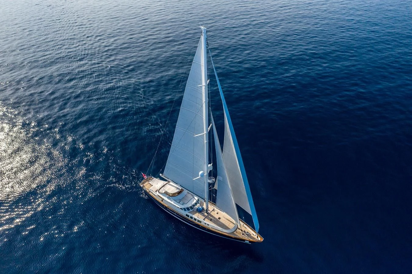 a sailboat on the water aboard AVENTURA Yacht for Sale