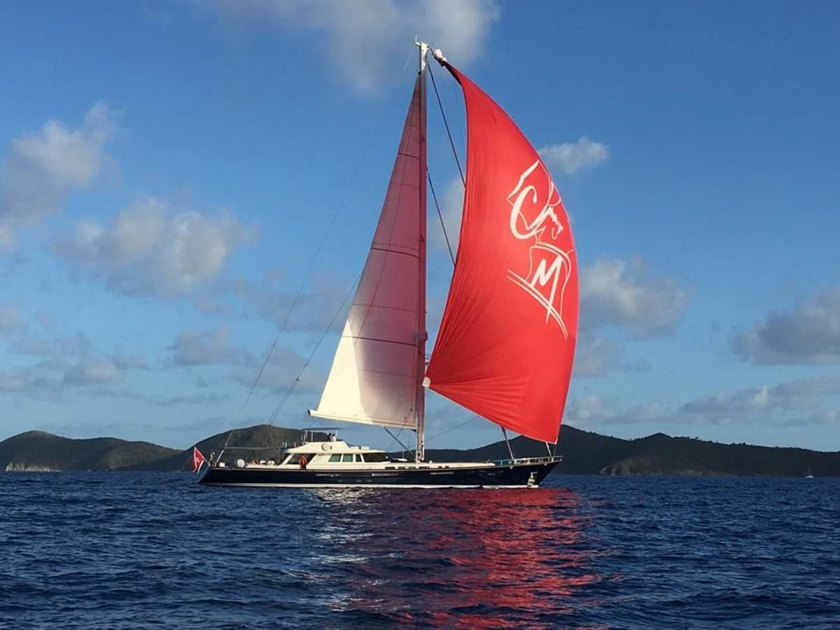a sailboat on the water aboard AVENTURA Yacht for Sale