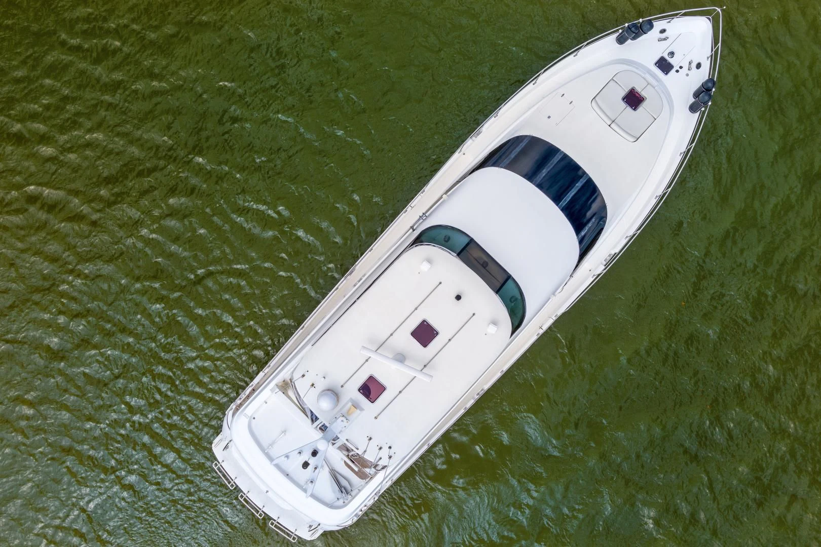 a white and black robot aboard CLEW LESS Yacht for Sale
