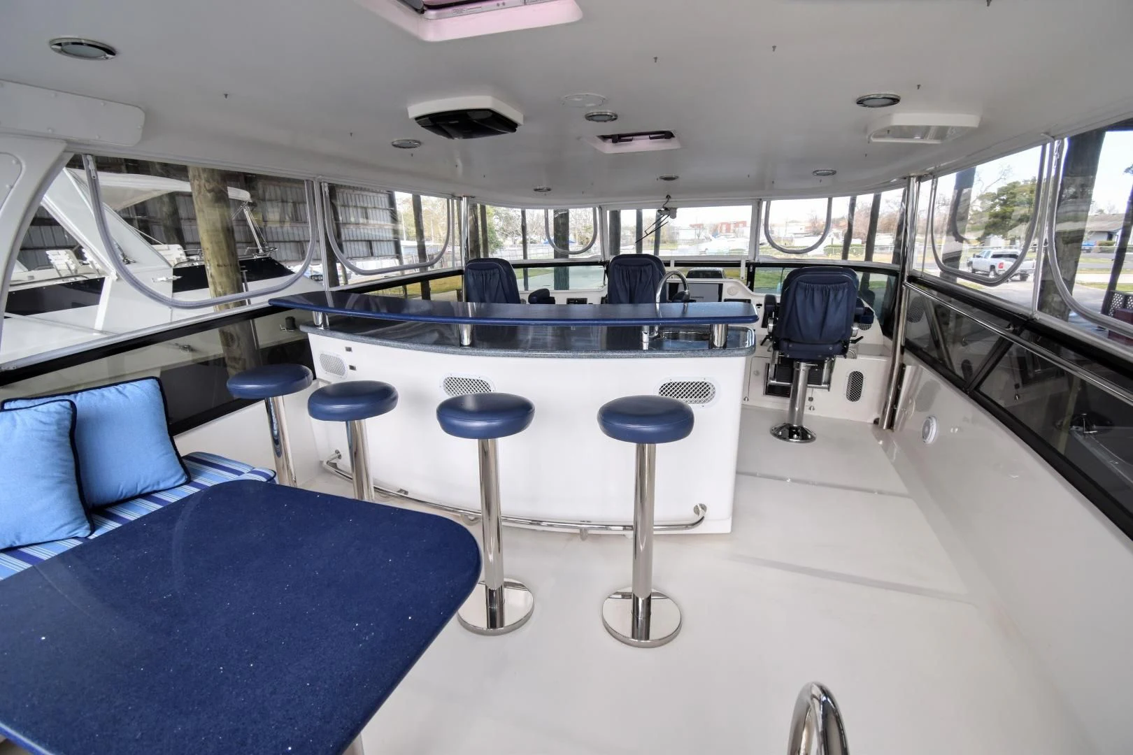 inside of a vehicle aboard CLEW LESS Yacht for Sale