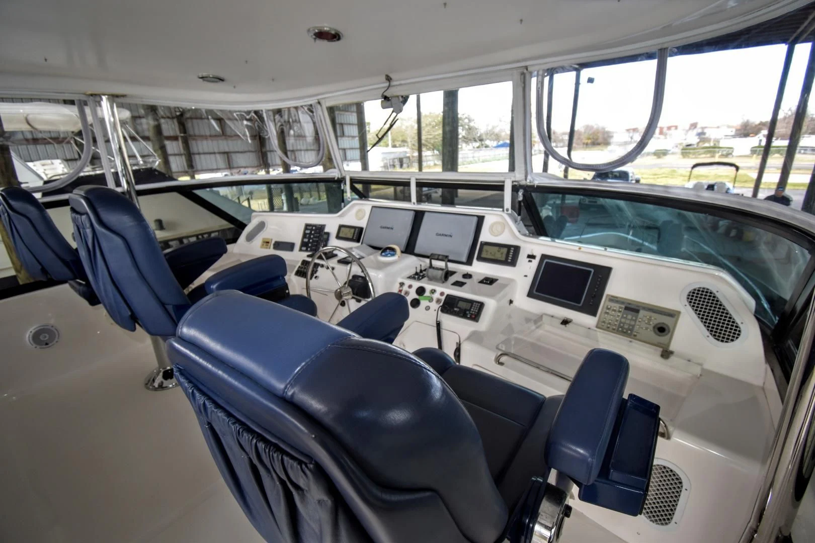 inside of a car aboard CLEW LESS Yacht for Sale