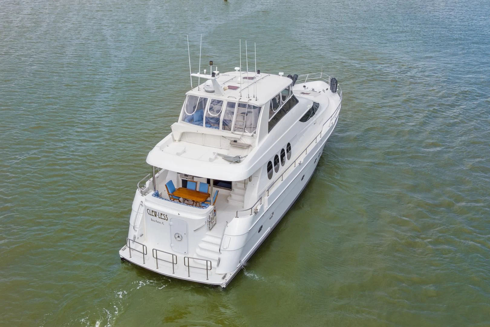 a boat in the water aboard CLEW LESS Yacht for Sale
