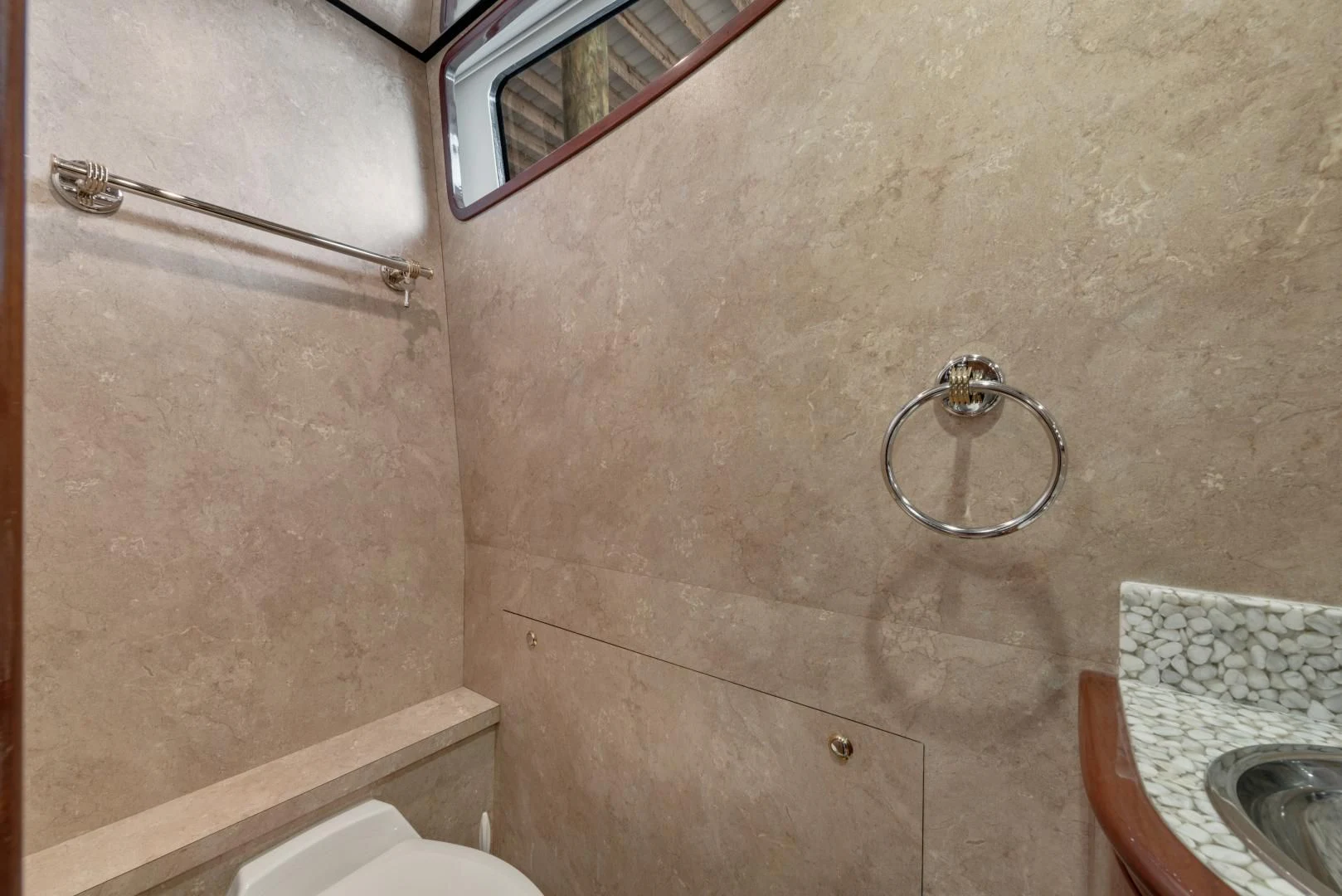 a door with a handle aboard CLEW LESS Yacht for Sale