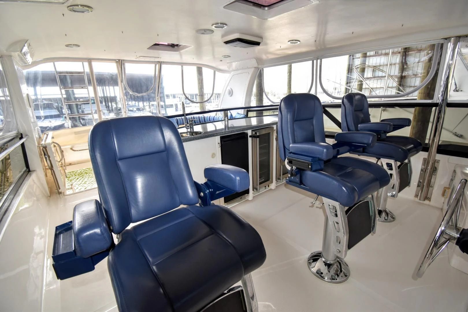 inside of a vehicle aboard CLEW LESS Yacht for Sale