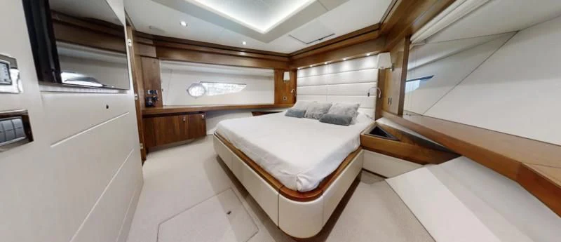a room with two beds aboard LUCKY GIRLS Yacht for Sale