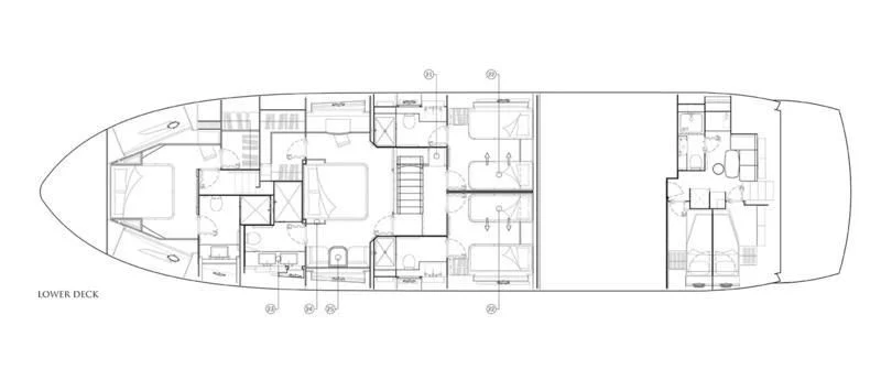 diagram, engineering drawing aboard LUCKY GIRLS Yacht for Sale