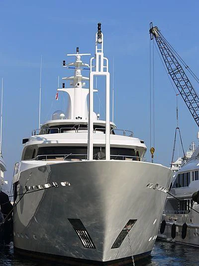 a large white boat aboard ALOUETTE II Yacht for Sale