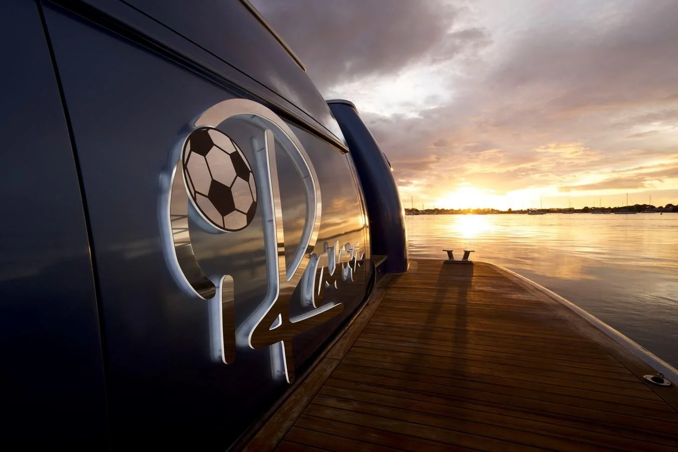 a side view mirror of a car aboard IRAMA Yacht for Sale