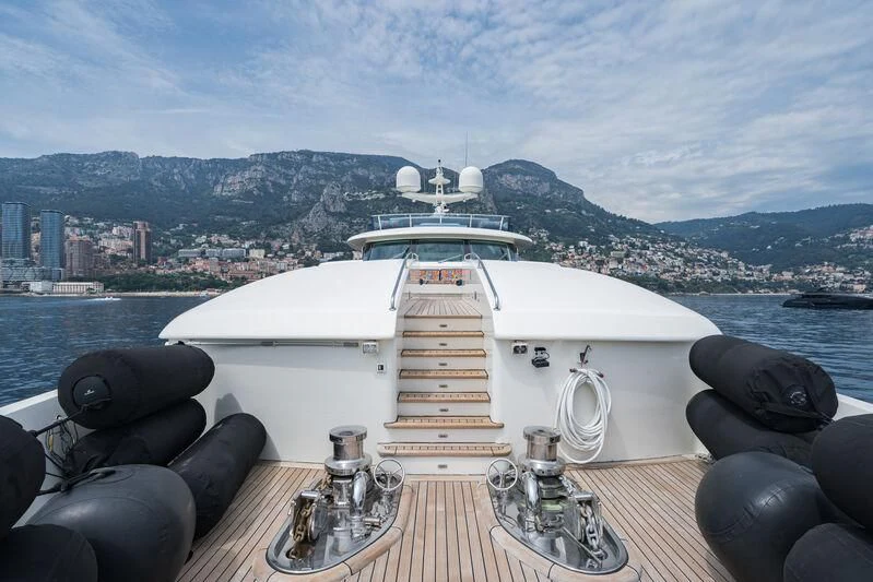 a boat on the water aboard IRAMA Yacht for Sale