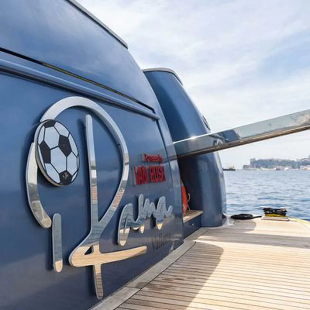 a close-up of a car aboard IRAMA Yacht for Sale