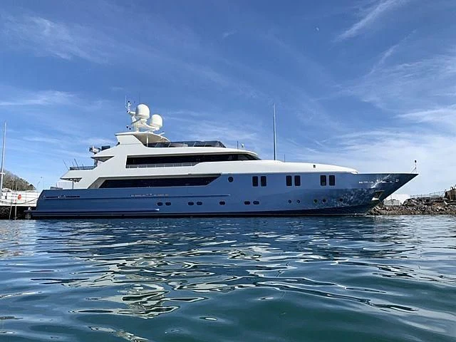 a boat in the water aboard IRAMA Yacht for Sale
