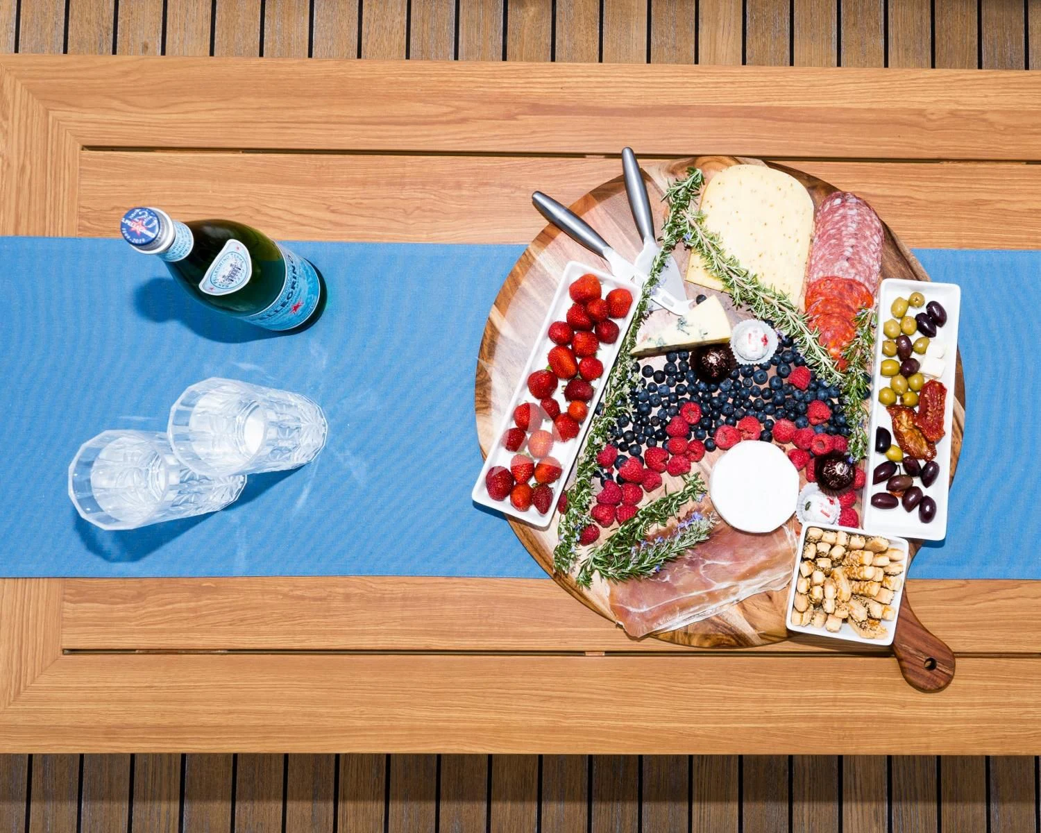 a tray of food aboard IRAMA Yacht for Sale