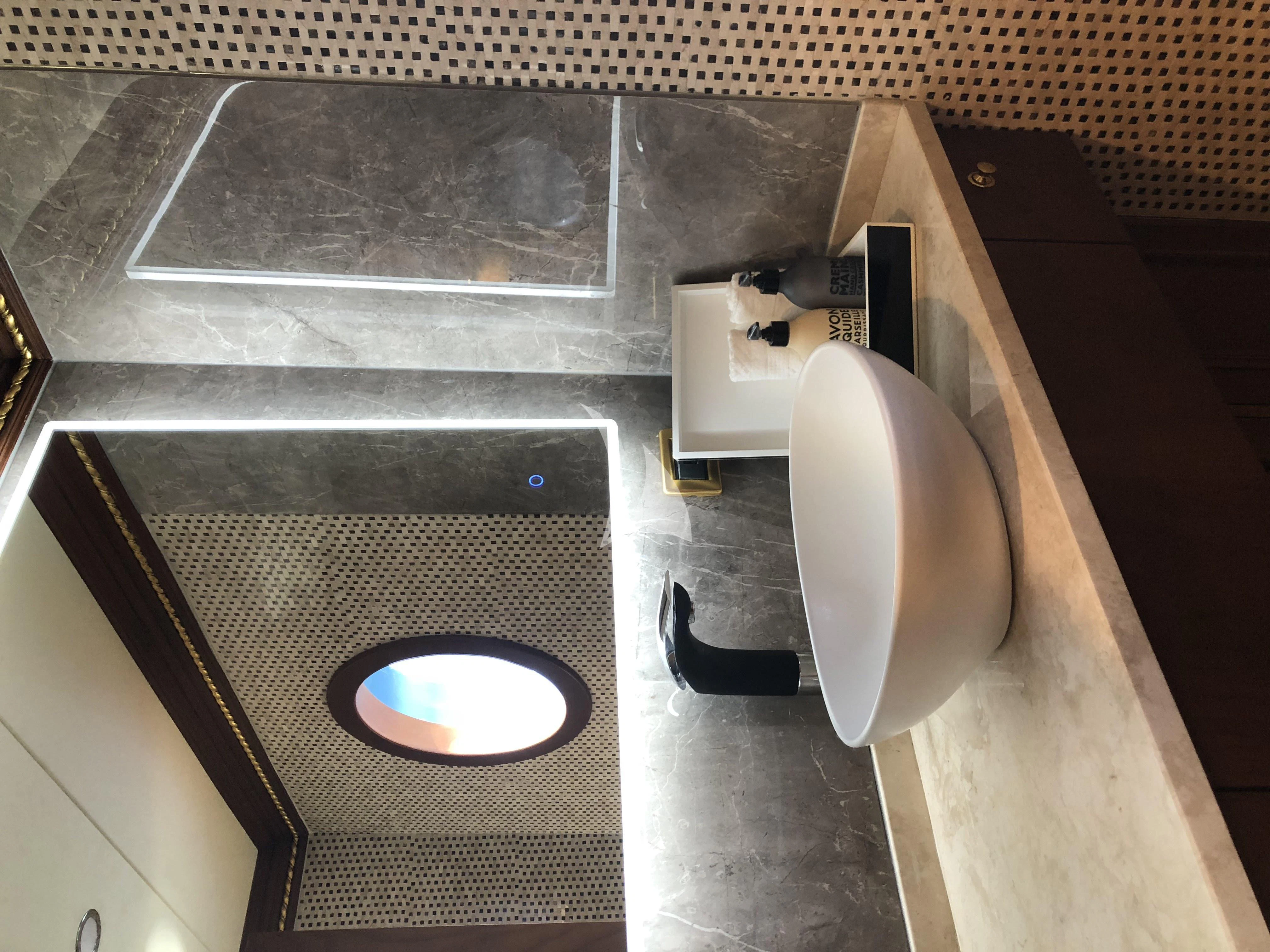 a rectangular electronic device aboard IRAMA Yacht for Sale