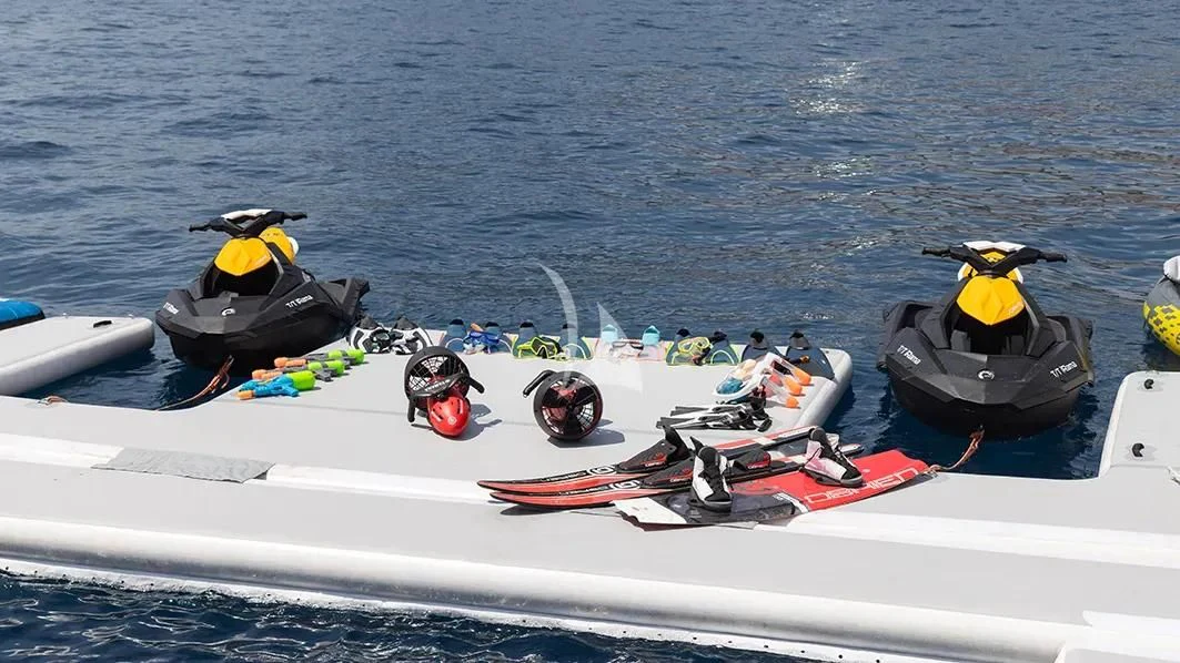 a group of people on a boat aboard IRAMA Yacht for Sale