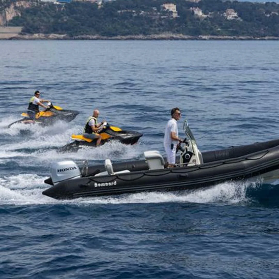 a group of people in a boat aboard IRAMA Yacht for Sale
