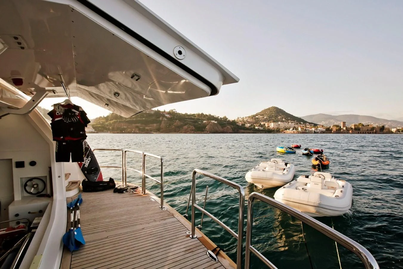 a boat on the water aboard GRAND CRU Yacht for Sale