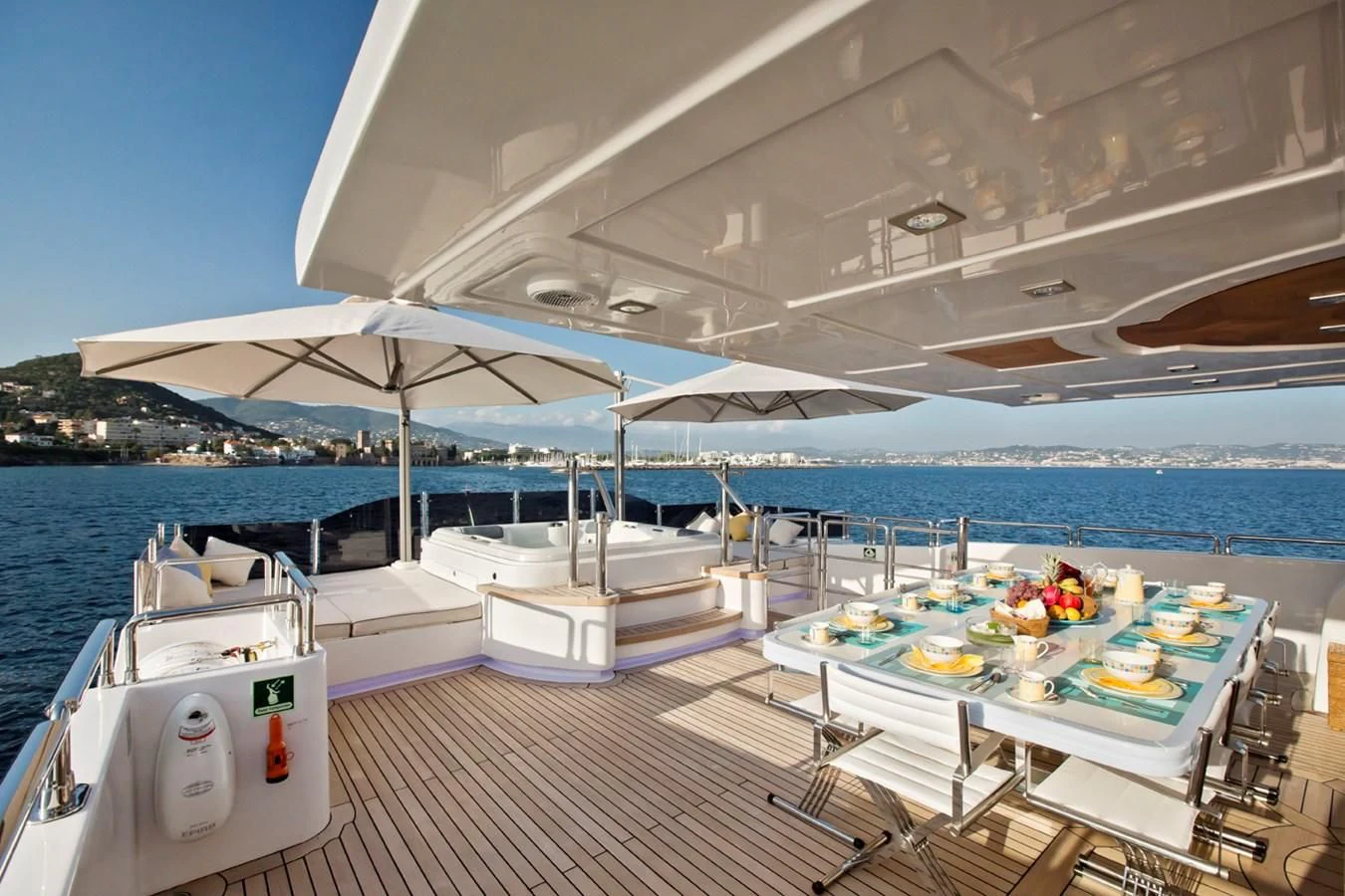 a boat on the water aboard GRAND CRU Yacht for Sale