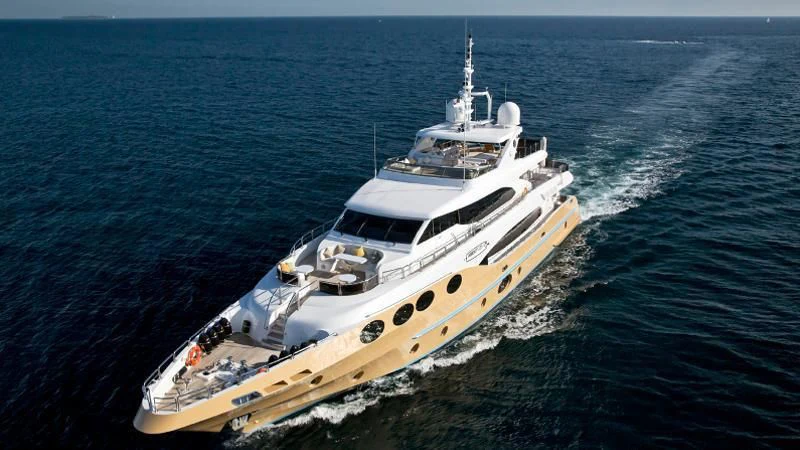 a ship in the water aboard GRAND CRU Yacht for Sale