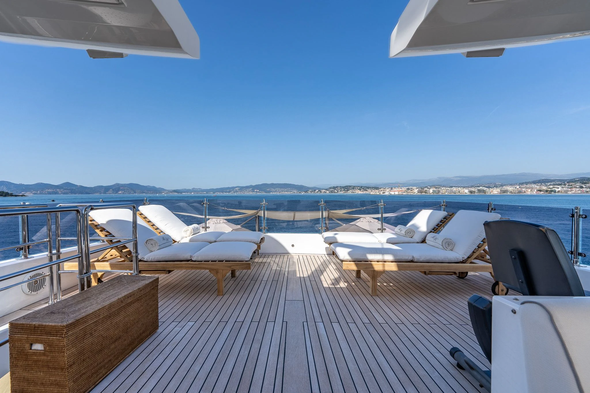 a deck with many small planes aboard GRAND CRU Yacht for Sale