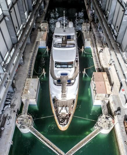 a space shuttle in the process of launch aboard GRAND CRU Yacht for Sale