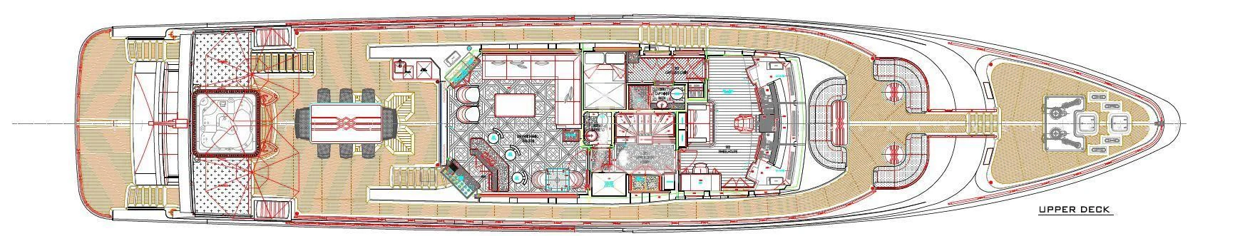 a diagram of a building aboard GRAND CRU Yacht for Sale