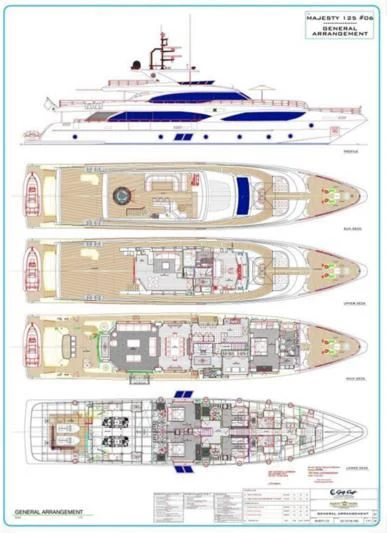diagram aboard GRAND CRU Yacht for Sale
