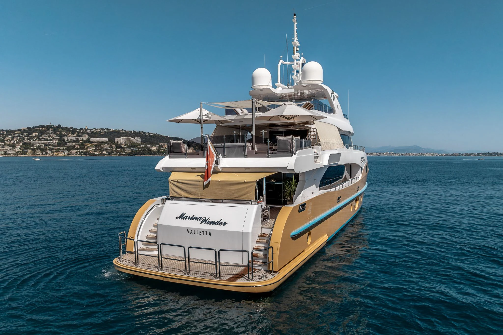 a boat in the water aboard GRAND CRU Yacht for Sale