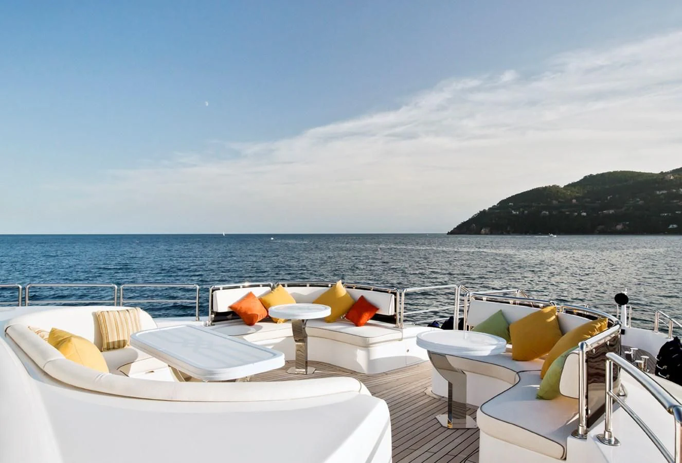 a boat on the water aboard GRAND CRU Yacht for Sale