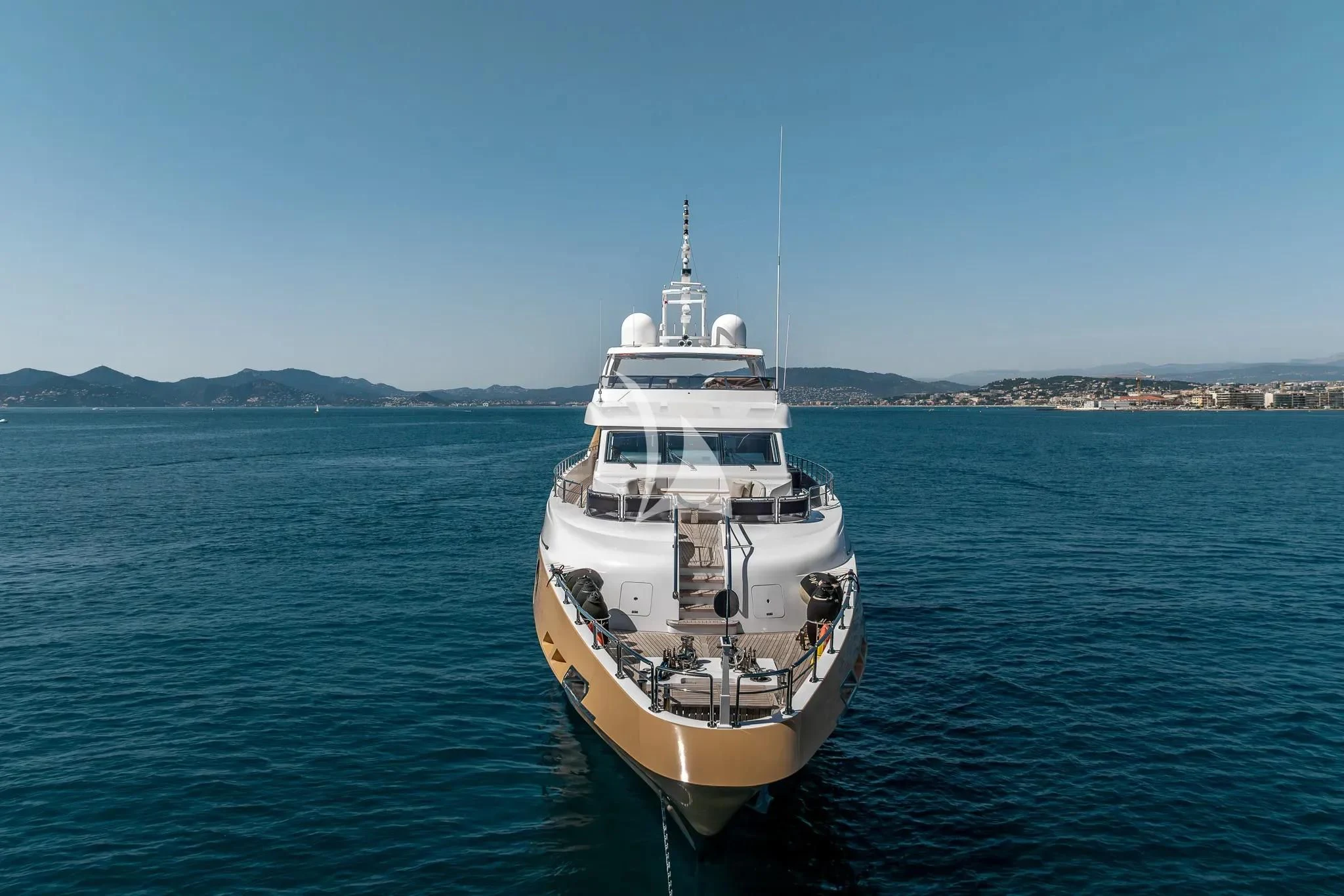 a boat in the water aboard GRAND CRU Yacht for Sale