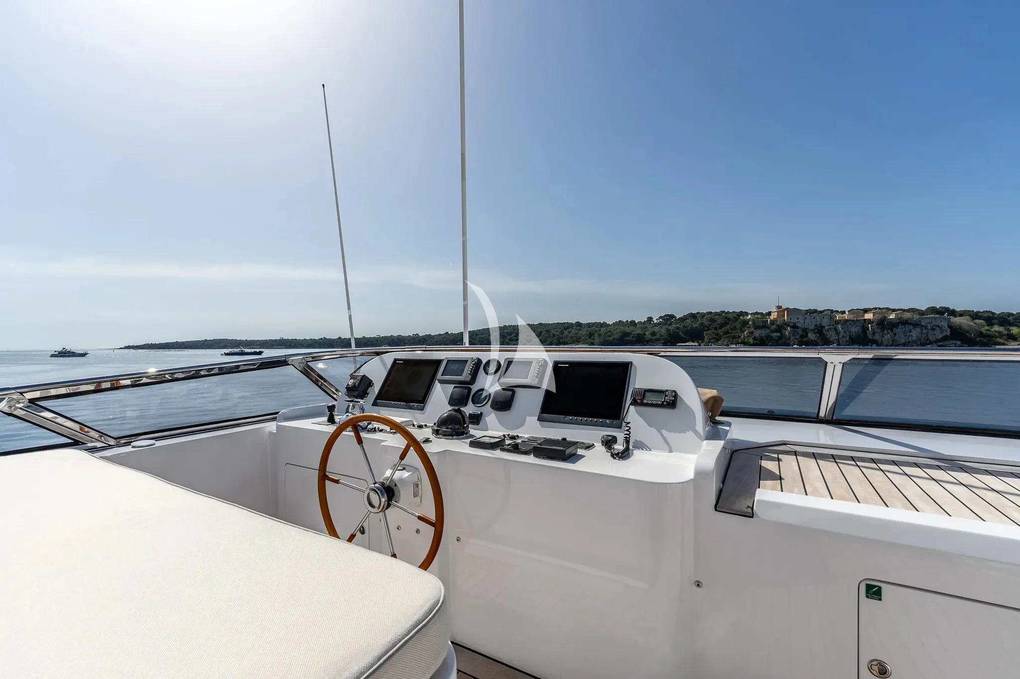 a boat on the water aboard GRAND CRU Yacht for Sale