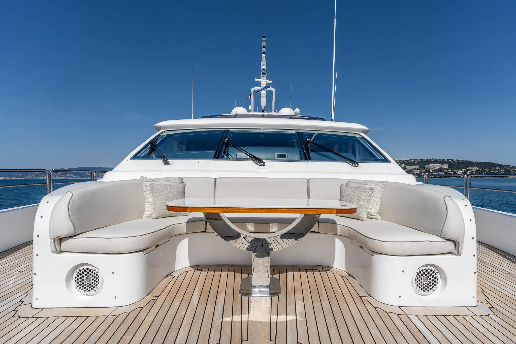 a boat on a dock aboard GRAND CRU Yacht for Sale