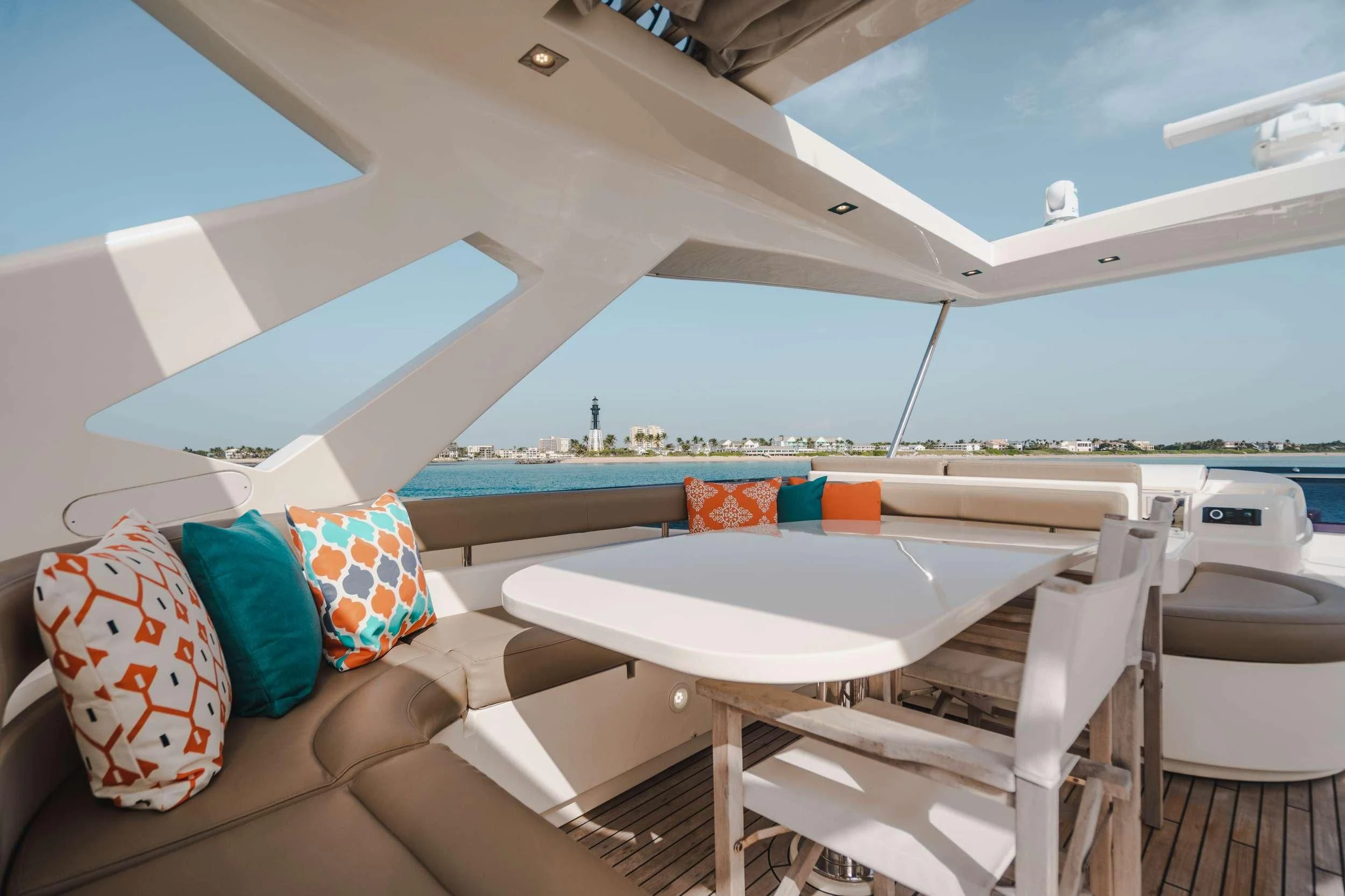 a boat on the water aboard TOP SHELF Yacht for Sale