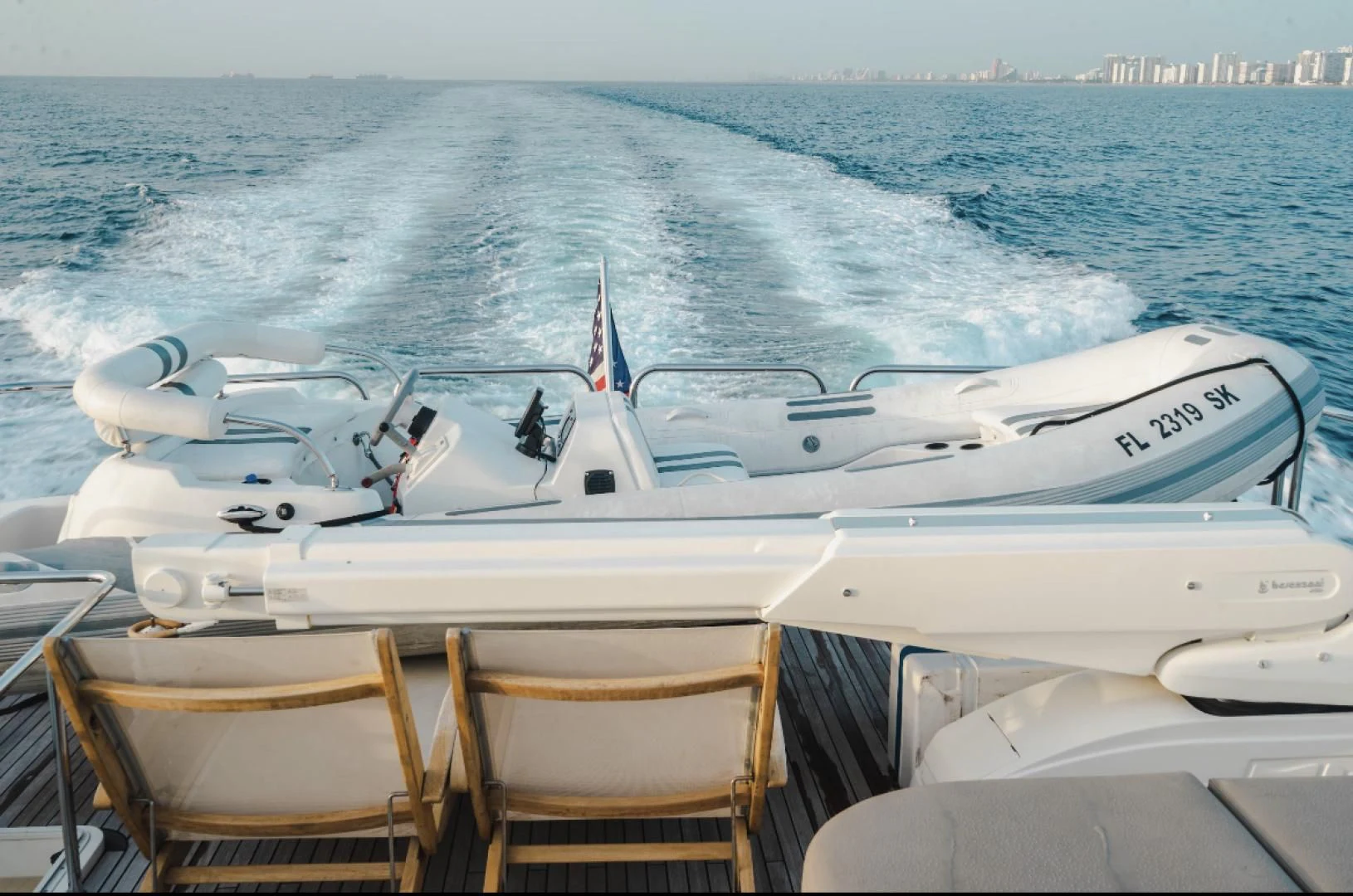 a boat on the water aboard TOP SHELF Yacht for Sale