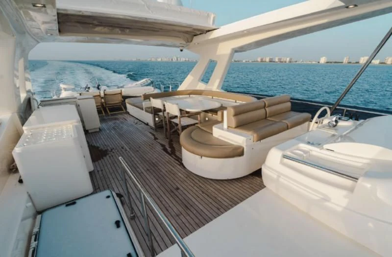a boat on the water aboard TOP SHELF Yacht for Sale