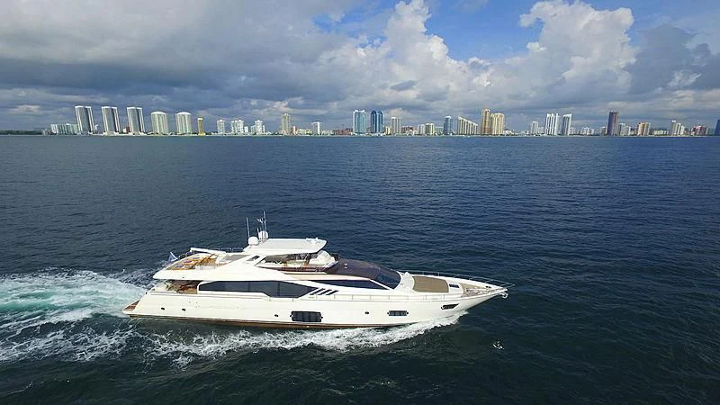 a boat on the water aboard TOP SHELF Yacht for Sale