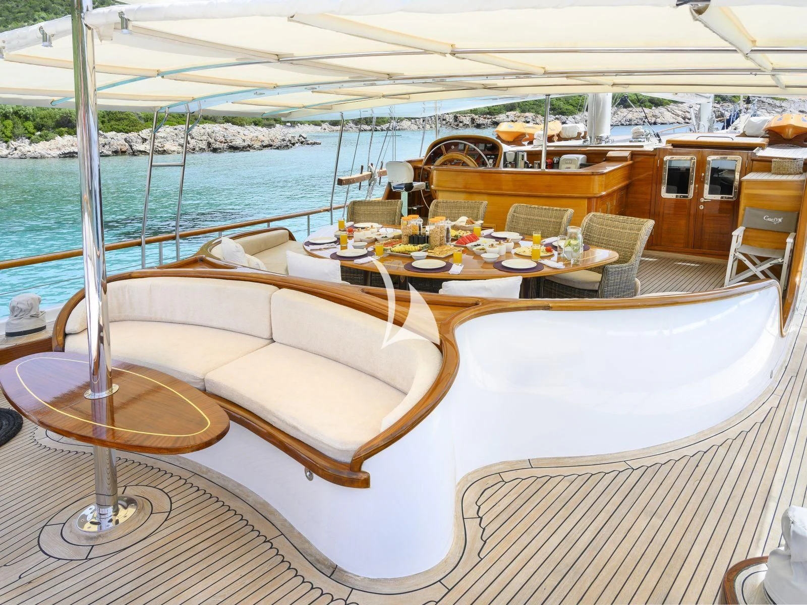a boat on the water aboard CANER IV Yacht for Sale