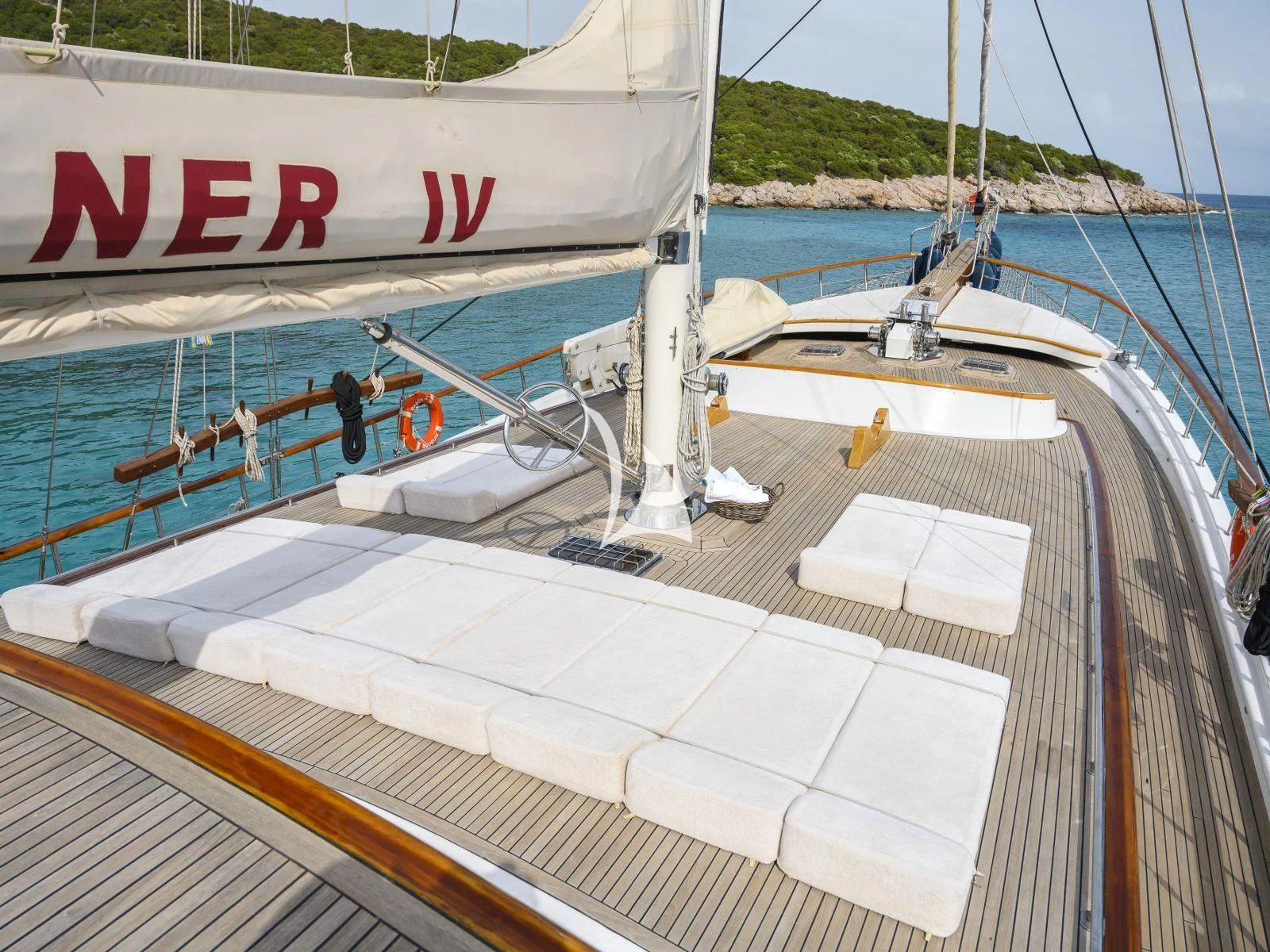 a boat on the water aboard CANER IV Yacht for Sale