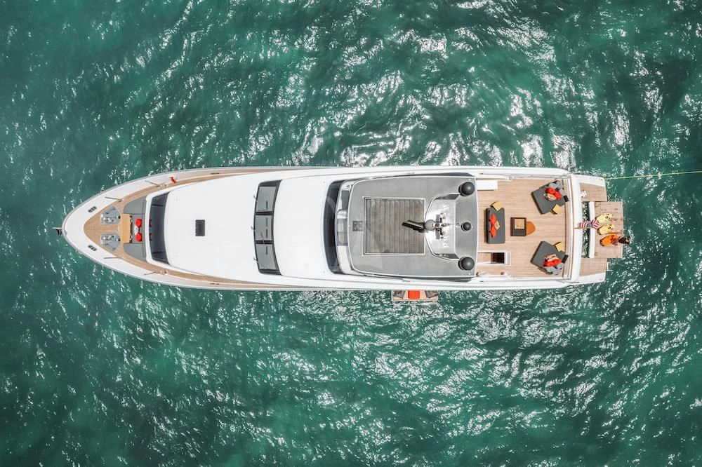 a boat in the water aboard FIFTY SHADES Yacht for Sale