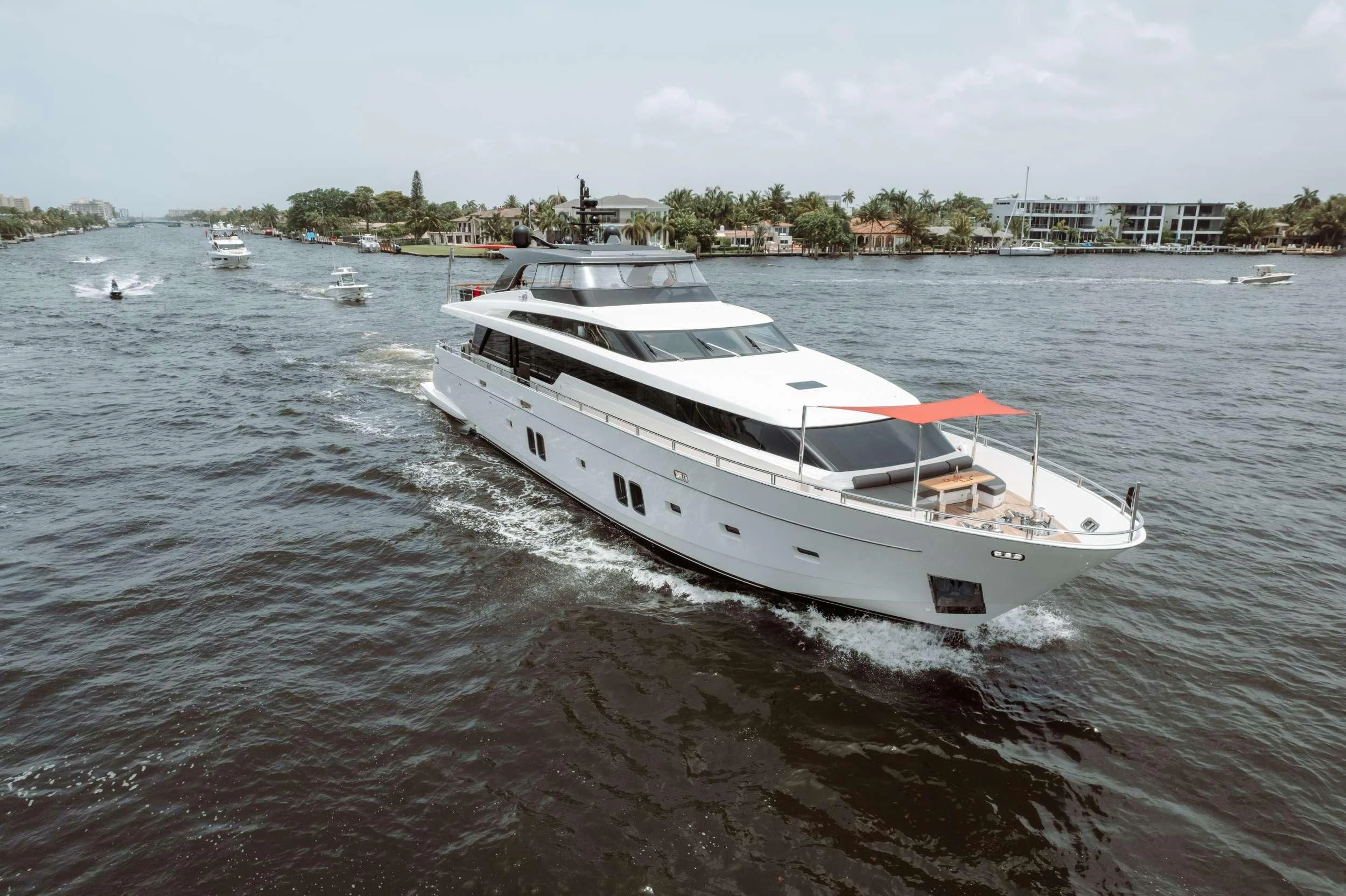 a boat on the water aboard FIFTY SHADES Yacht for Sale