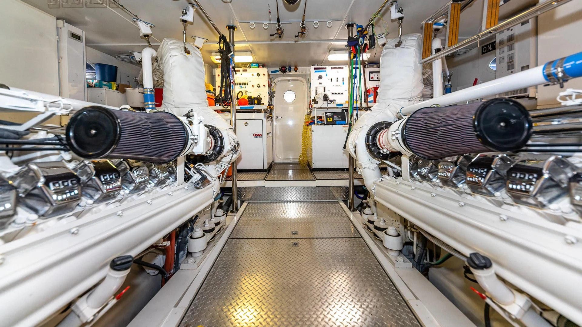 a room with machinery aboard HOPE FLOATS Yacht for Sale