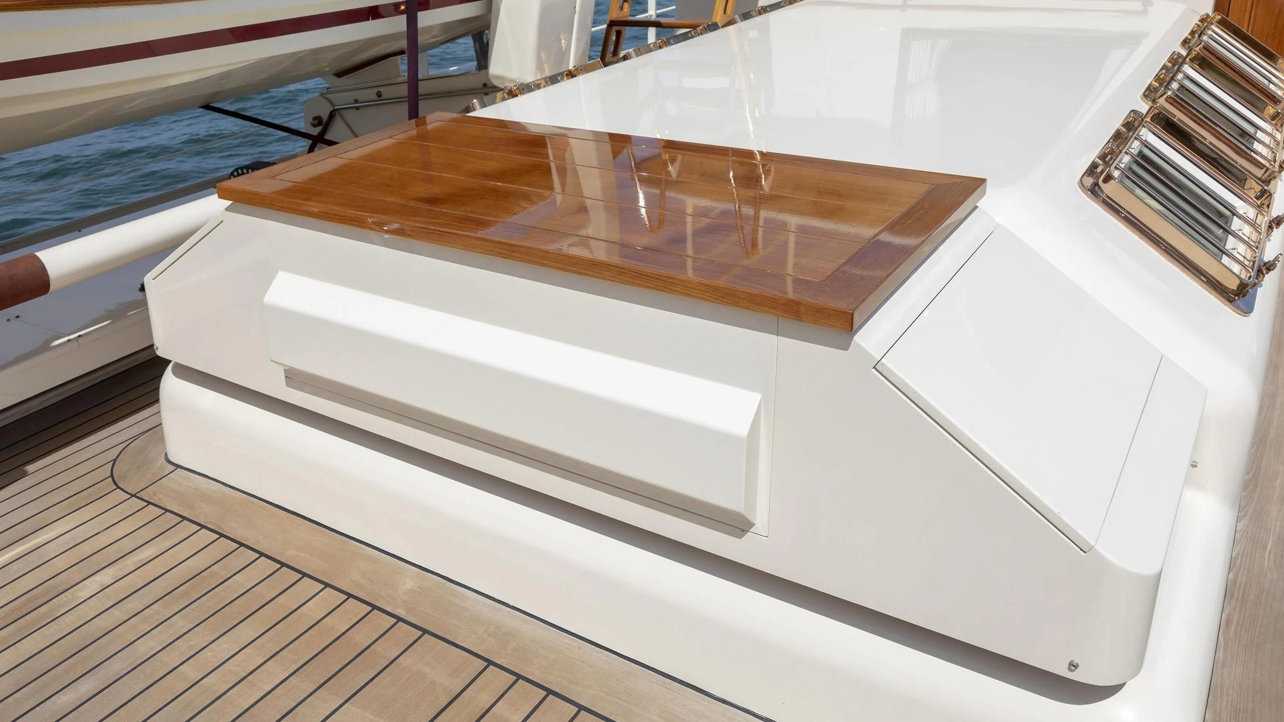 a white rectangular object with wires aboard MONTREVEL Yacht for Sale