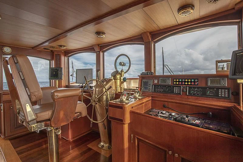 inside of a train aboard MONTREVEL Yacht for Sale
