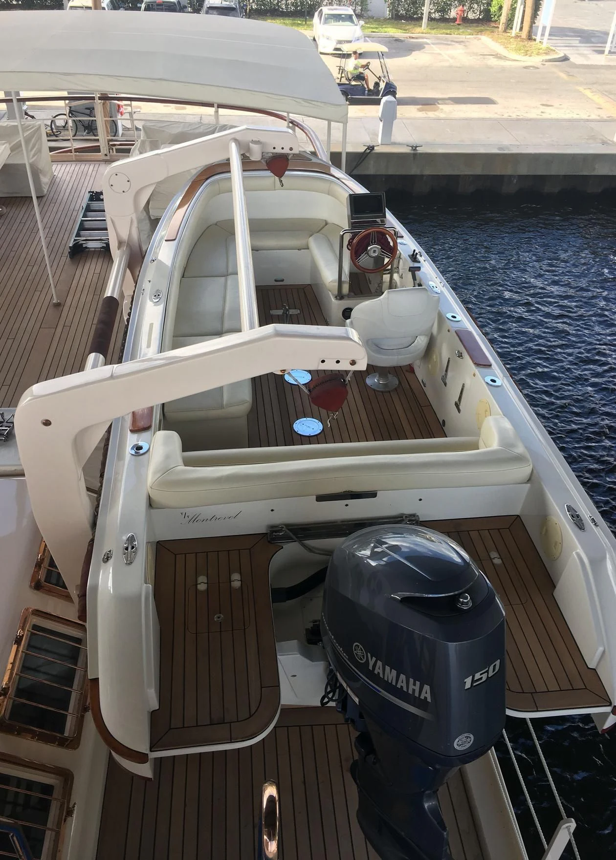 a boat on the water aboard MONTREVEL Yacht for Sale