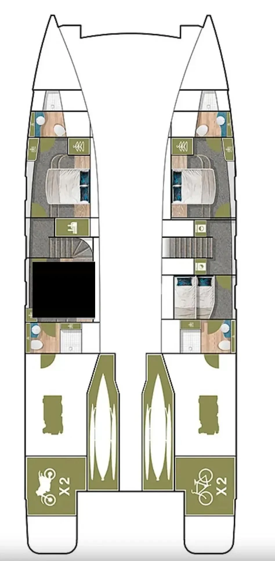 diagram aboard SAMARA Yacht for Charter